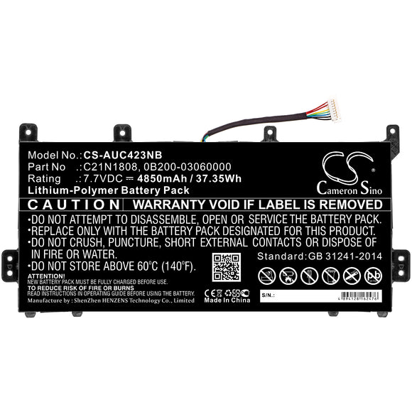 Battery For ASUS Chromebook C423, Chromebook C523, C21N1808, - vintrons.com