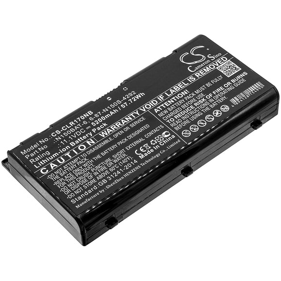 Battery For CLEVO N150RD, N151RD, N155RD, N170RD, N150BAT-6,