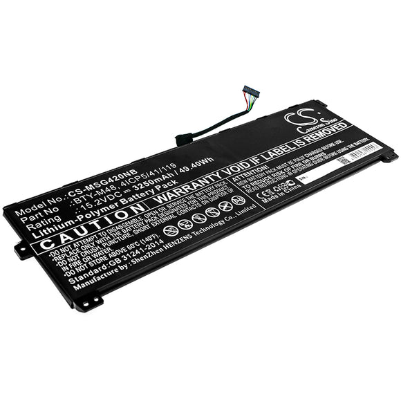 Battery For MSI Modern 14 A10RB, Modern 14 A10RB-459US, MS-14B1,