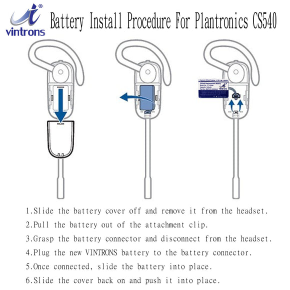 How to Change Plantronics CS540 / C054 Battery