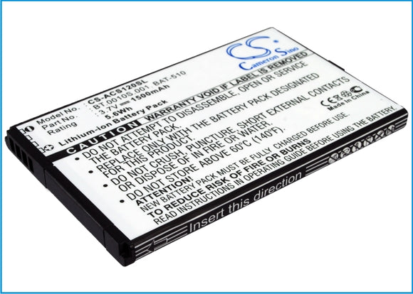 acs120sl-mobilep-acer-battery-for-acer-s120-liquid-metal-bat-510-bat-510-(1icp5/42/61)-bt.0010s.001