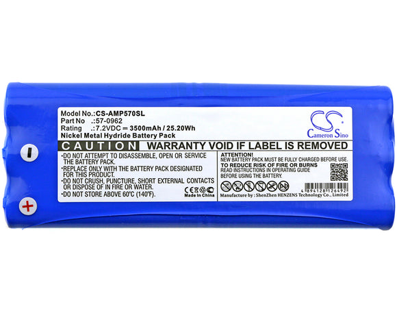 57-0962 Replacement Battery For AMX Panjam, Phast VPT-CP, VPN-CP,