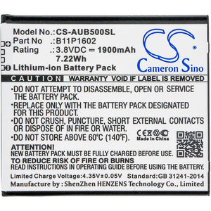 0B200-02170000, B11P1602 ( 1ICP5/57/61 ) Replacement Battery For ASUS X00A, ZB500KL, ZenFone Go 5.0,