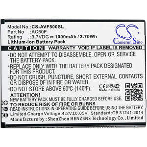 AC50F, AC50FNEV Replacement Battery For Archos 50F NEON,