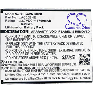 AC50ENE Replacement Battery For Archos 50e Neon,