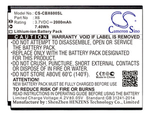 Battery For Cubot X6, X6,