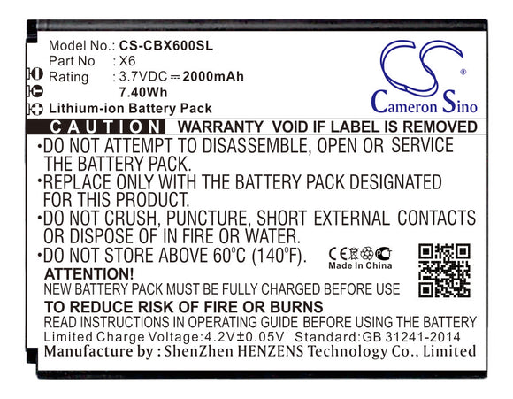 Battery For Cubot X6, X6,