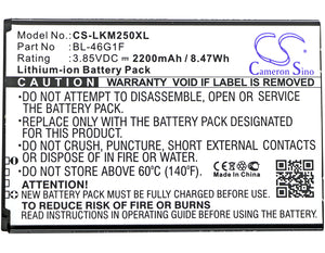 2200mAh Battery For LG Grace, Harmony, K10 2017, K121K, K121L, K121S,