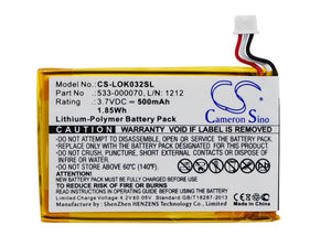 lok032sl-kmouse-logitech-battery-for-logitech-ultratin-keyboard-cover-y-r0032-533-000070-l/n:-1212