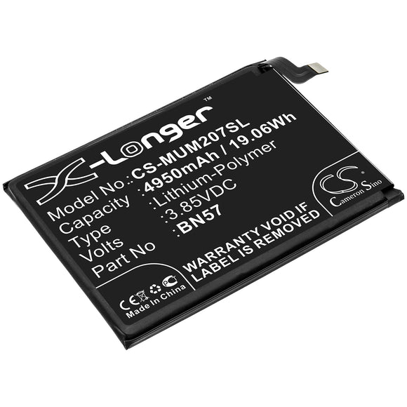 Battery For XIAOMI M2007J20CG, Poco X3 NFC, BN57,