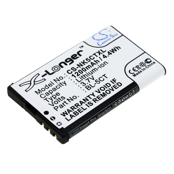 1200mAh Battery For Nokia 5220, 5220 XpressMusic, 5630 XpressMusic, 6303,