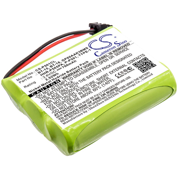 p501cl-cordlessp-sylvania-battery-for-sylvania-st88201-st88207