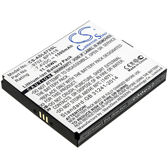 Battery For ADDITEL 672,ADT 672, - vintrons.com