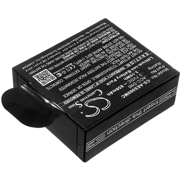 AEE ACC-D90 Replacement Battery For AEE D90, LyfeS72, LyfeSilver, LyfeTitan, S90, S91B, - vintrons.com