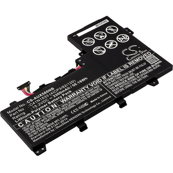 Asus 0B200-02010200 Battery Replacement For Asus Q524u, Q534u, - vintrons.com