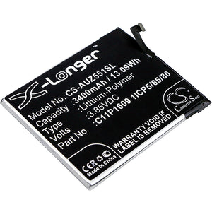 ASUS C11P1609 1ICP5/65/80 Replacement Battery For ASUS X00DDA, Z00DDA, ZC553KL, Zenfone 3 Max 5.5, ZenFone 3 Max Dual SIM 5.5, - vintrons.com