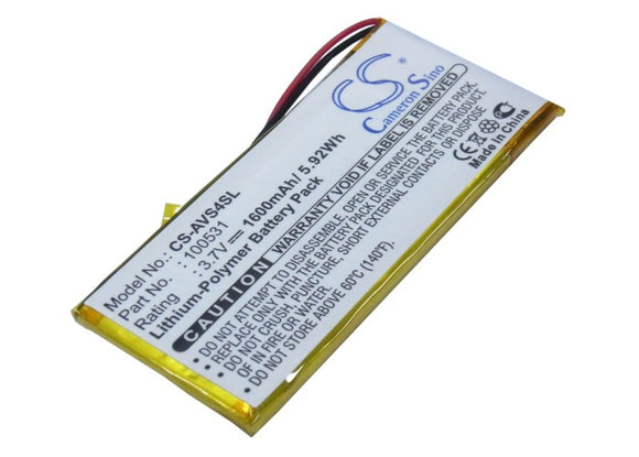 ARCHOS 100531 Replacement Battery For ARCHOS 43 Vision, 43 Vision EU, 43 Vision US, - vintrons.com