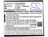 BLU C505629140I, C505629140T Replacement Battery For BLU D250, Dash L2, Dash L3, - vintrons.com