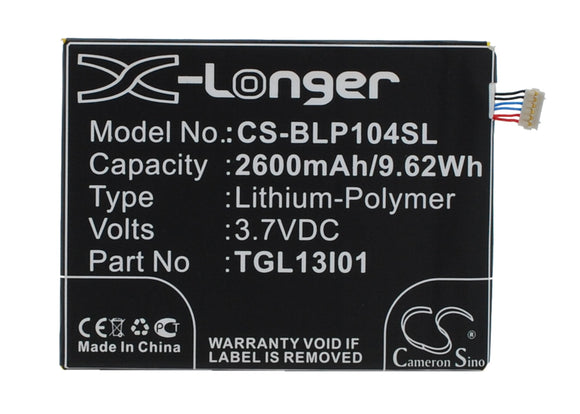 Battery For BLU L110, Life View, P104, / MAXON MX X3, MX-X3, - vintrons.com