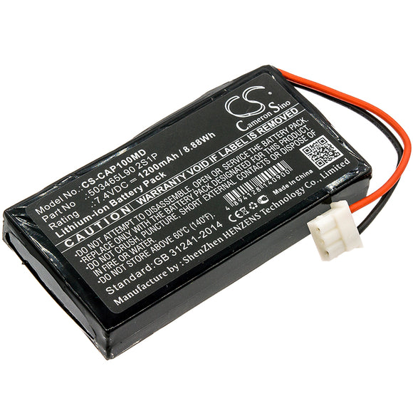 CHARMCARE 503465L90 2S1P Replacement Battery For CHARMCARE ACCURO Pulse Oximeter, ACCURO TABLETOP PULSE OXIMETER, - vintrons.com