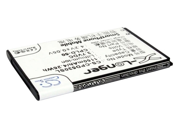 COOLPAD CPLD-47, CPLD-50 Replacement Battery For COOLPAD 8013, 8811, D530, E239, W711, W713, - vintrons.com
