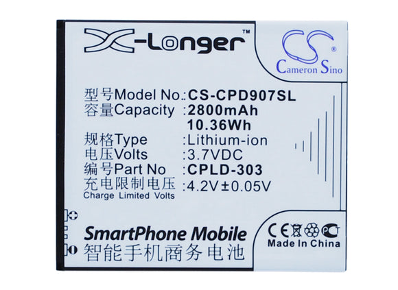 COOLPAD CPLD-303 Replacement Battery For COOLPAD 9070, 9070+, - vintrons.com