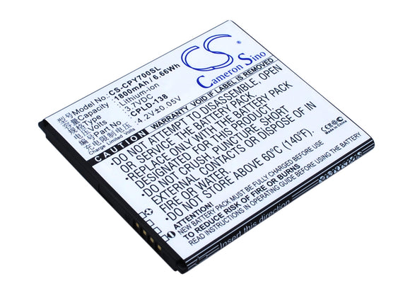 COOLPAD CPLD-138 Replacement Battery For COOLPAD Y60-C1, Y70-C, Y80-C, - vintrons.com