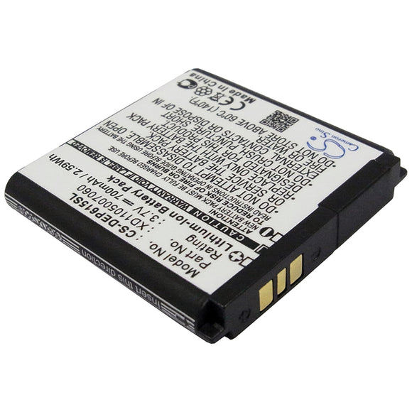 DORO XD1105007060 Replacement Battery For DORO DP615, PhoneEasy 614, PhoneEasy 615, PhoneEasy 615gsm, PhoneEasy 680, PhoneEasy 682, - vintrons.com
