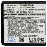 DORO XD1105007060 Replacement Battery For DORO DP615, PhoneEasy 614, PhoneEasy 615, PhoneEasy 615gsm, PhoneEasy 680, PhoneEasy 682, - vintrons.com
