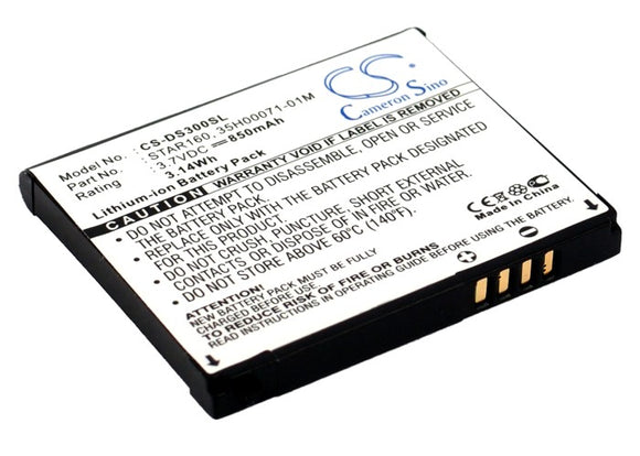 Battery For CINGULAR 3125, / DOPOD 710, S300, / HTC Erato, S411, S420, - vintrons.com