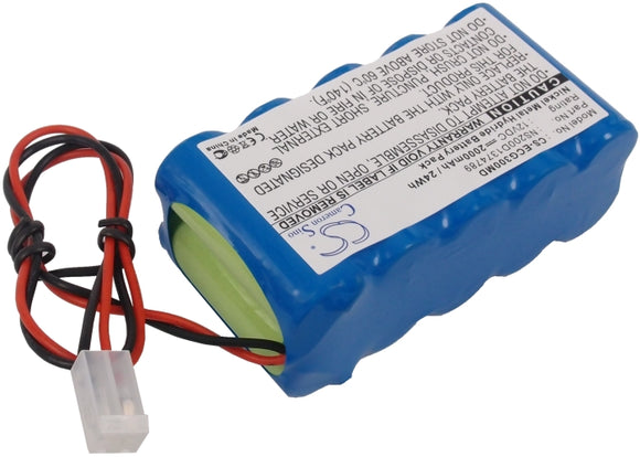 BIOCARE NS200D1374789 Replacement Battery For BIOCARE ECG-100, ECG-101, ECG-101G, ECG-300, ECG-300G, / CARDIPIA 800C, ECG-101A, ECG-300A, - vintrons.com