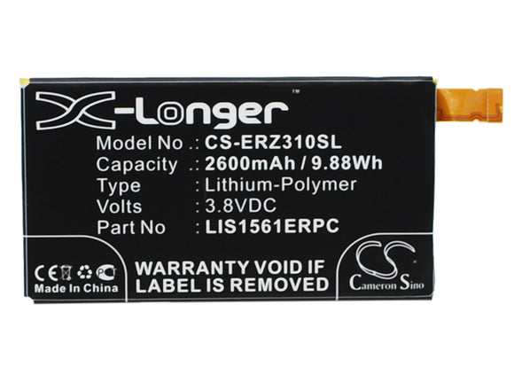 LIS1561ERPC Battery For SONY ERICSSON Cosmos DS, D5803, D5833, E5303, - vintrons.com