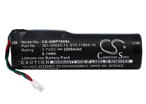 2200mAh Battery For GARMIN Pro 550 handheld, Pro 70 Dog Transmitter, - vintrons.com