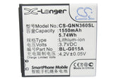 GIONEE BL-G015A Replacement Battery For GIONEE GN108, GN205H, GN305, GN305G, GN360, GN380, - vintrons.com