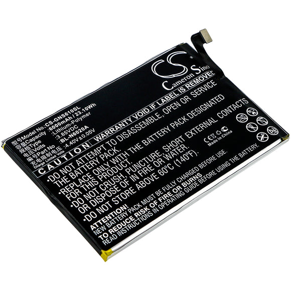 GIONEE BL-N6020A Replacement Battery For GIONEE M6s Plus, - vintrons.com