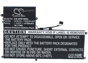 Battery For HP ElitePad 1000, ElitePad 1000 G2, F1Q77EA, J4M73PA#ABG, - vintrons.com