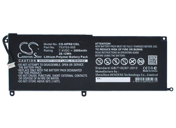 Battery For HP Pro x2 612 G1, - vintrons.com