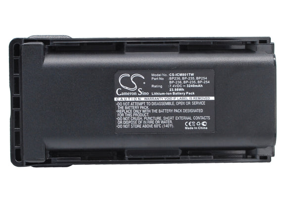 3240mAh Battery For ICOM IC-F70, IC-F70D, IC-F70DS, IC-F70DST, IC-F70S, - vintrons.com