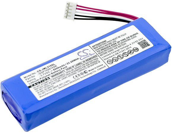 JBL GSP1029102R, P763098 Replacement Battery For JBL Charge 2, Charge 2 Plus, Charge 2+, Charge 3 2015, Charge 3 2015 Version, - vintrons.com