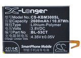 KOOBEE BL-53CT Replacement Battery For KOOBEE M3, - vintrons.com