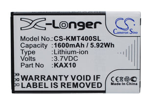 KAZAM KAX10, KAX10MXJAK038738, KAX40 Replacement Battery For KAZAM Trooper X4.0, - vintrons.com
