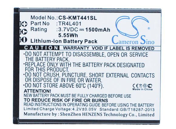 KAZAM TR4L40, TR4L401 Replacement Battery For KAZAM TR4L4044044-01, Trooper 440L, Trooper 441L, - vintrons.com