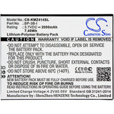 KRUGER&MATZ BP-3B-I Replacement Battery For KRUGER&MATZ Drive, Drive 2, KM0408, KM0414, - vintrons.com