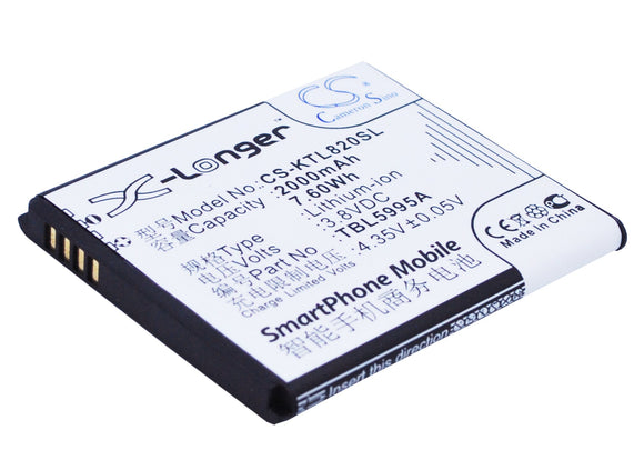 K-TOUCH TBE5707B, TBL5995A Replacement Battery For K-TOUCH L820, L820c, - vintrons.com