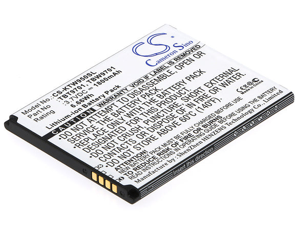 K-TOUCH TBT9701, TBW9701 Replacement Battery For K-TOUCH E80, E88, Kis 1, S5, S5T, T810, T91, T96, U90, W95, - vintrons.com