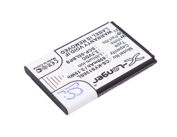 KYOCERA 5AAXBT067GEA, SCP-55LBPS Replacement Battery For KYOCERA JAX S1360, Rally S1370, S1360 JAX, S1370, - vintrons.com