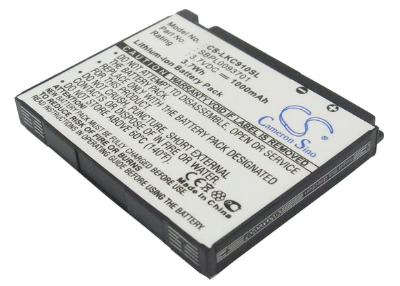 LG SBPL0093701 Replacement Battery For LG KC910, - vintrons.com