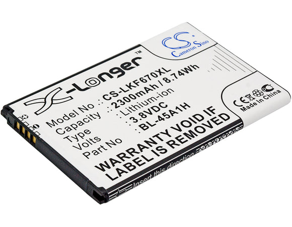 2300mAh Battery For LG F670, F670K, F670L, F670S, K10, K10 4G LTE, - vintrons.com