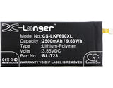 2500mAh LG BL-T23, EAC63278801 Battery Replacement For LG F690L, - vintrons.com