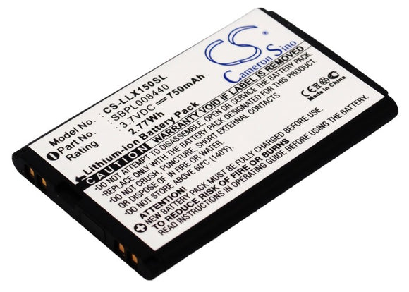 LG LGIP-A900, SBPL0081602, SBPL008440 Replacement Battery For LG LX150, LX-150, LX240, UX150, - vintrons.com
